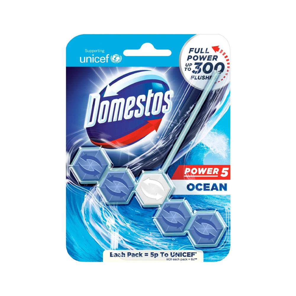 Domestos Power 5 Ocean Toilet Blocks 55g - Snapcart.pk