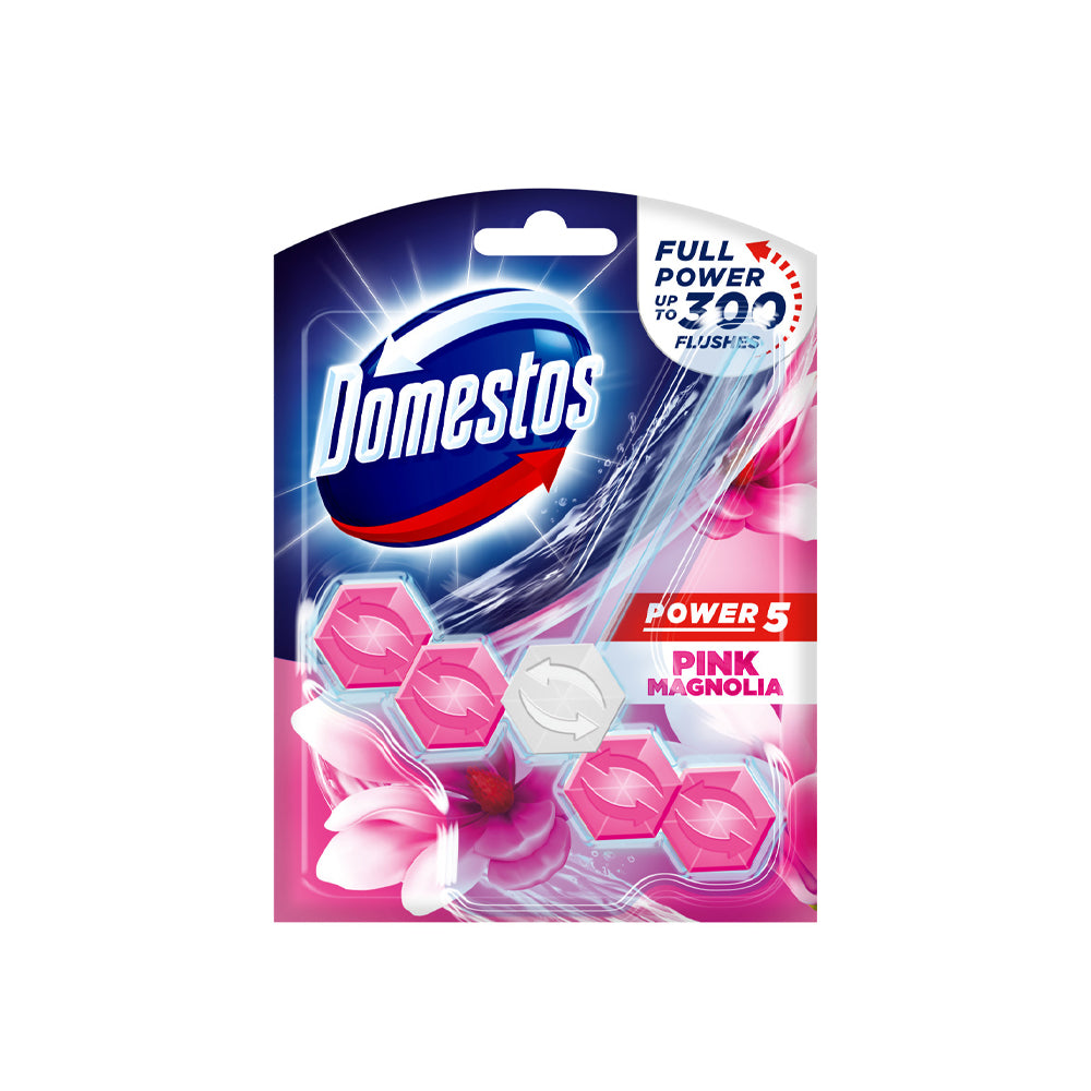 Domestos Power 5 Pink Magnolia Toilet Blocks 55g - Snapcart.pk