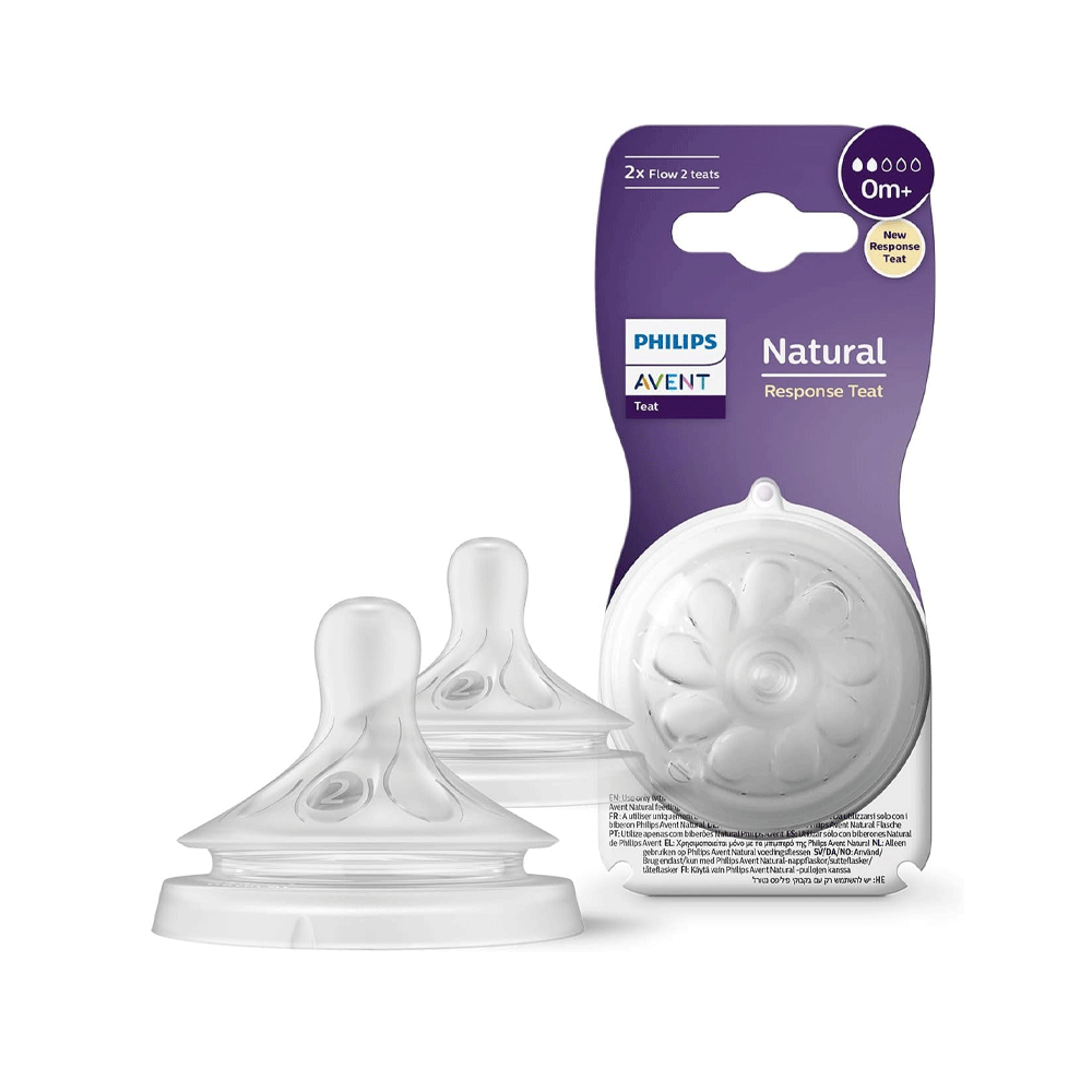 Philips Avent Natural Response Silicone Teat 0m+ 2s Scy962/02