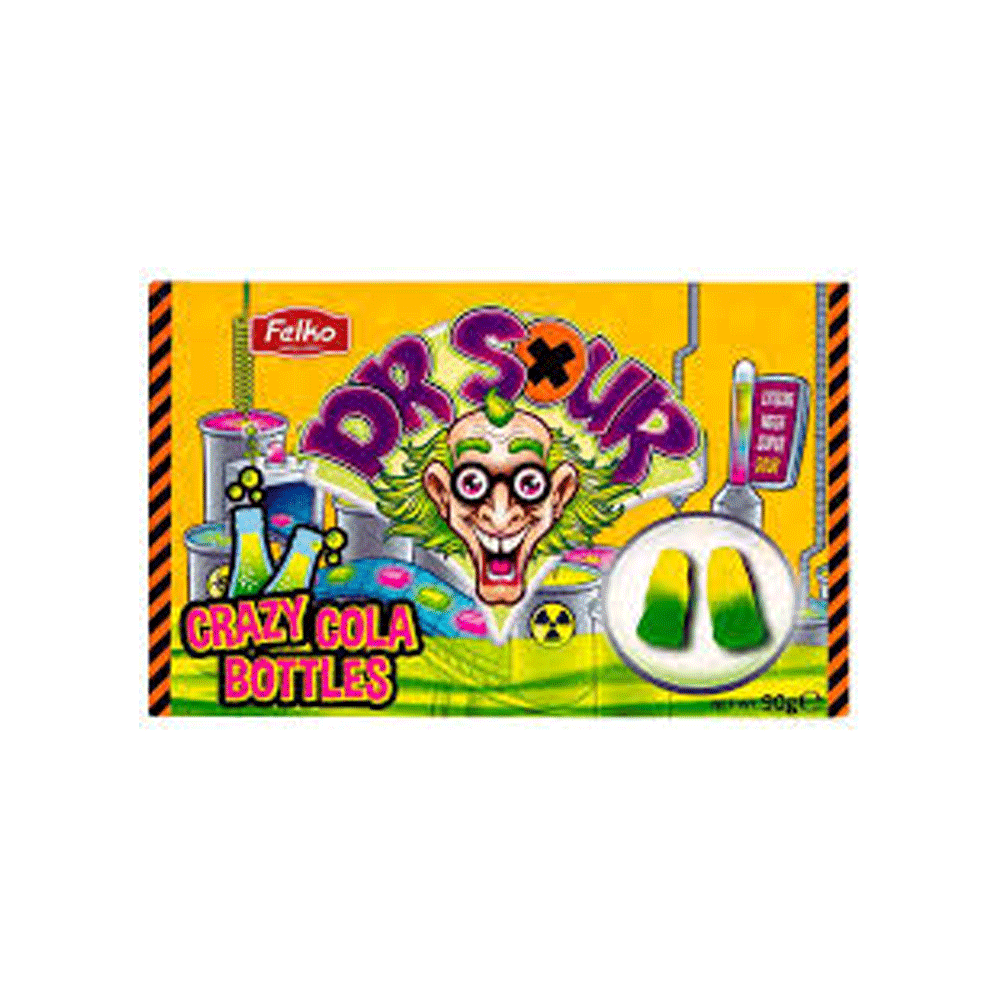 Felko Dr Sour Crazy Cola Bottles Sour Candy 90g - Snapcart.pk