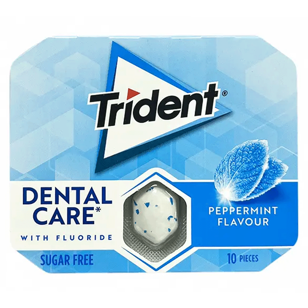 Trident Dental Care Peppermint Flavour Gum 17g
