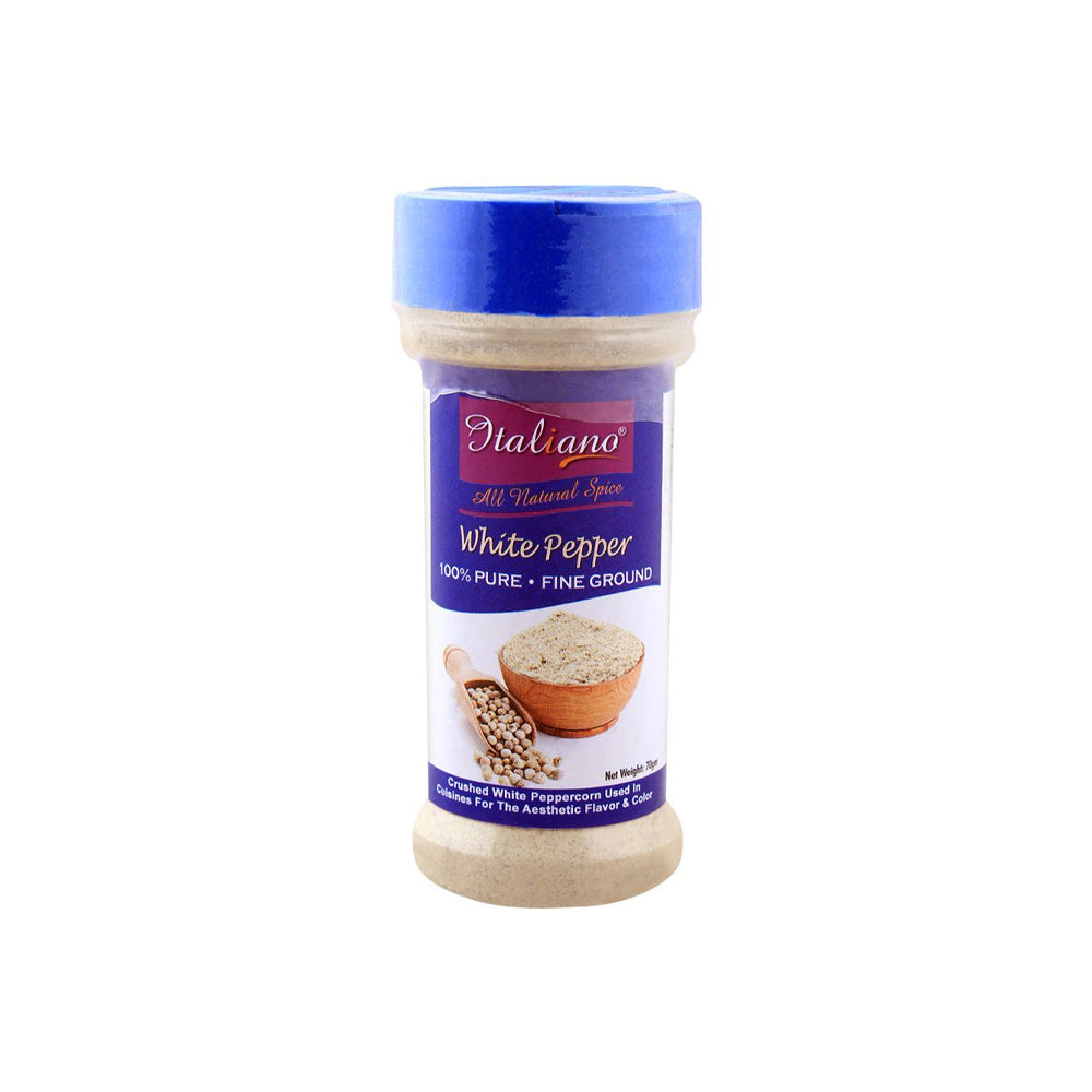 Italiano White Pepper Fine Groud 70g - Snapcart.pk
