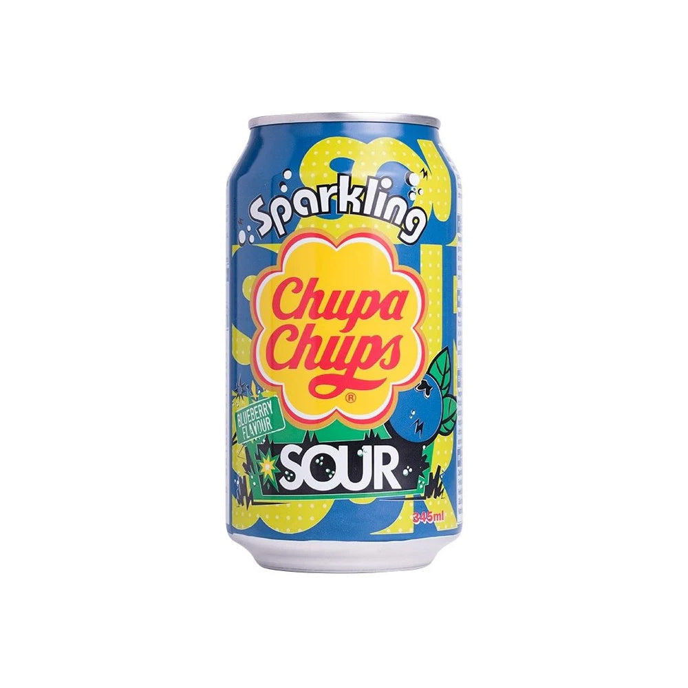 Chupa Chups Sour Blueberry Flavour Sparkling Can 345ml - Snapcart.pk