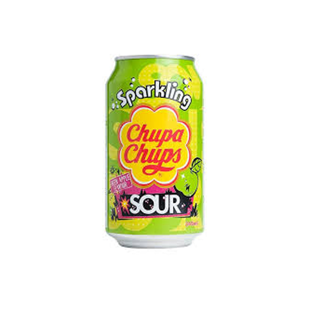 Chupa Chups Sour Green Apple Sparkling Can 345ml - Snapcart.pk