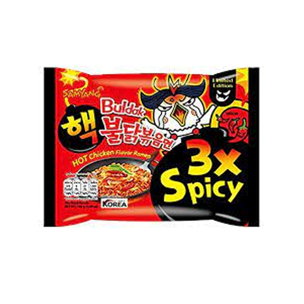 Samyang Hot Chicken Flavour Ramen 3x Spicy Noodle 140g - Snapcart.pk
