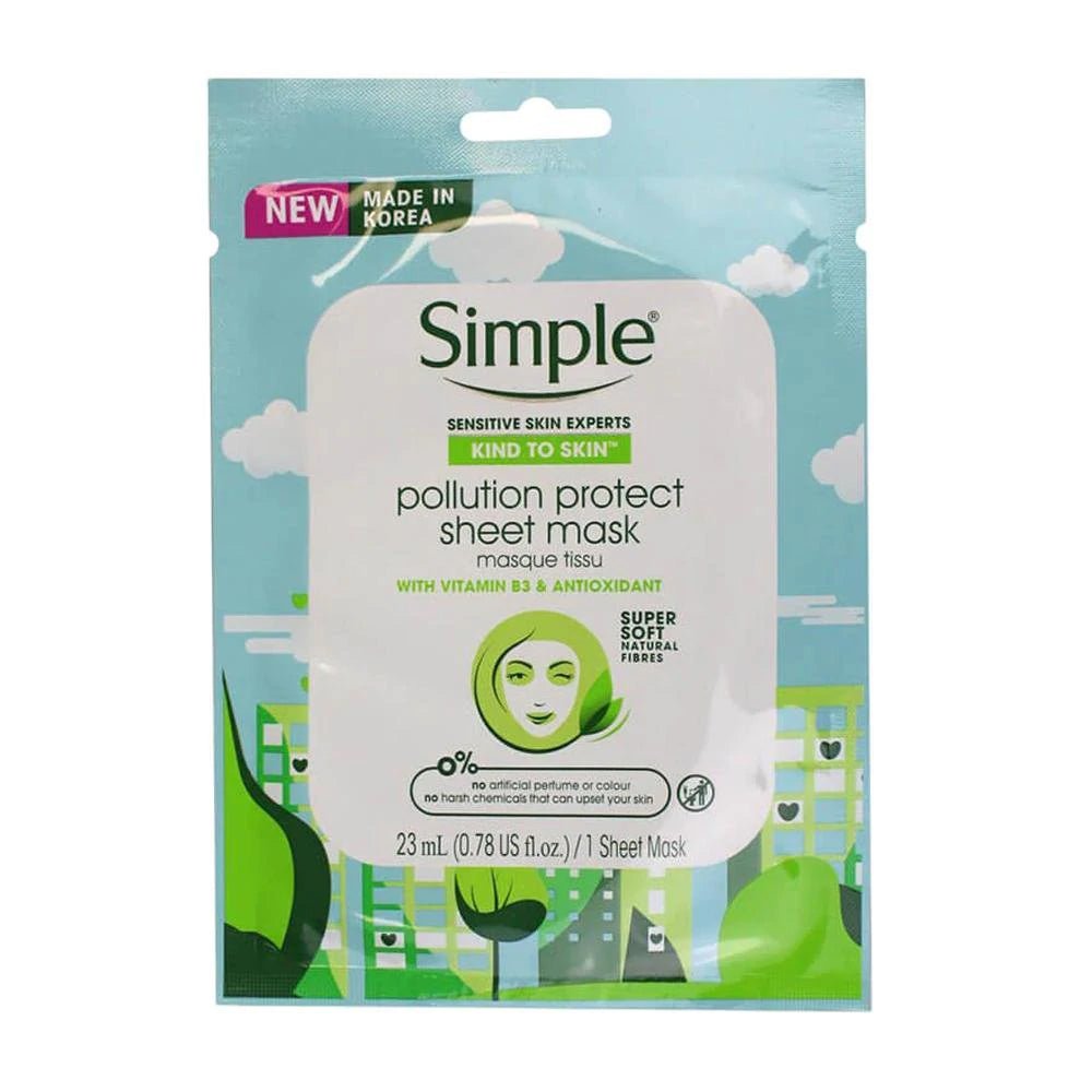 Simple Pollution Protect Kind To Skin Sheet Mask 23Ml
