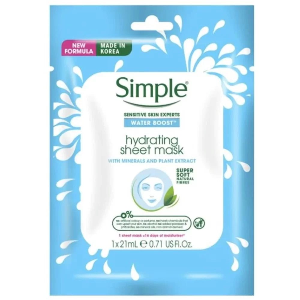 Simple- Hydrating Water Boost Sheet Mask 23Ml
