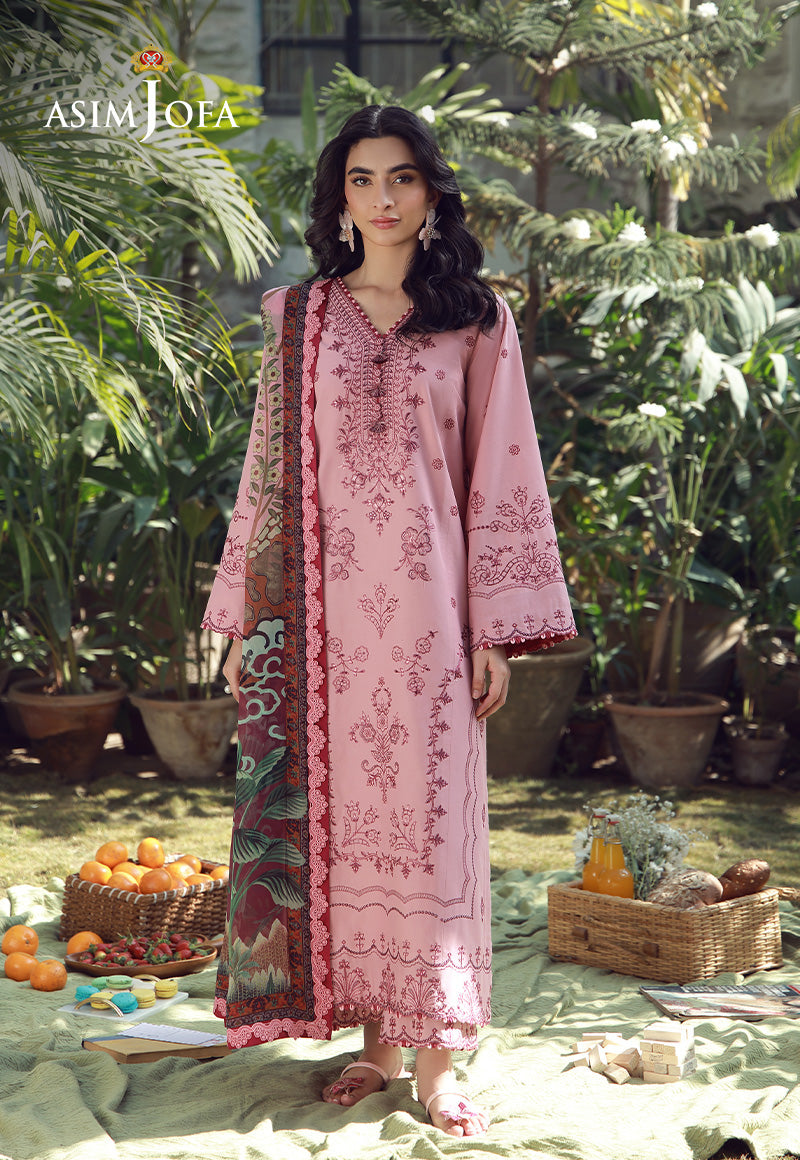 Aira By Asim Jofa Unstitched 3 Piece Emb Cambric Summer Suit-AJMUB-04
