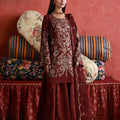 Asim Jofa Unstitched 3 Piece Wedding Festive Suit-AJULN-11 Embroidered Two Toned Cotton Silk Unstitched 3 Pcs