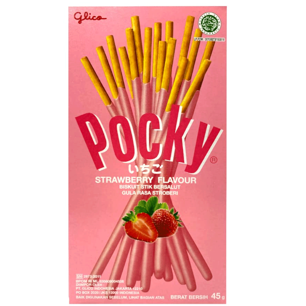 Pocky Strawberry Flavour Bicuit Stick 45g