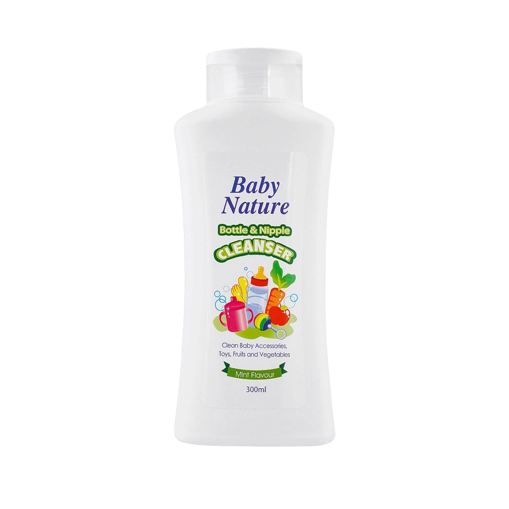 Baby Nature Bottle & Nipple Liquid Cleanser 300ml - Snapcart.pk