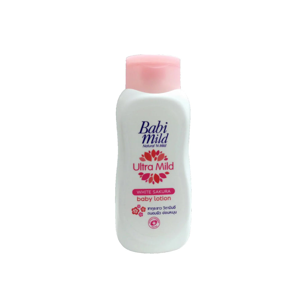 Babi Mild Ultra Mild White Sakura Baby Lotion 180ml - Snapcart.pk