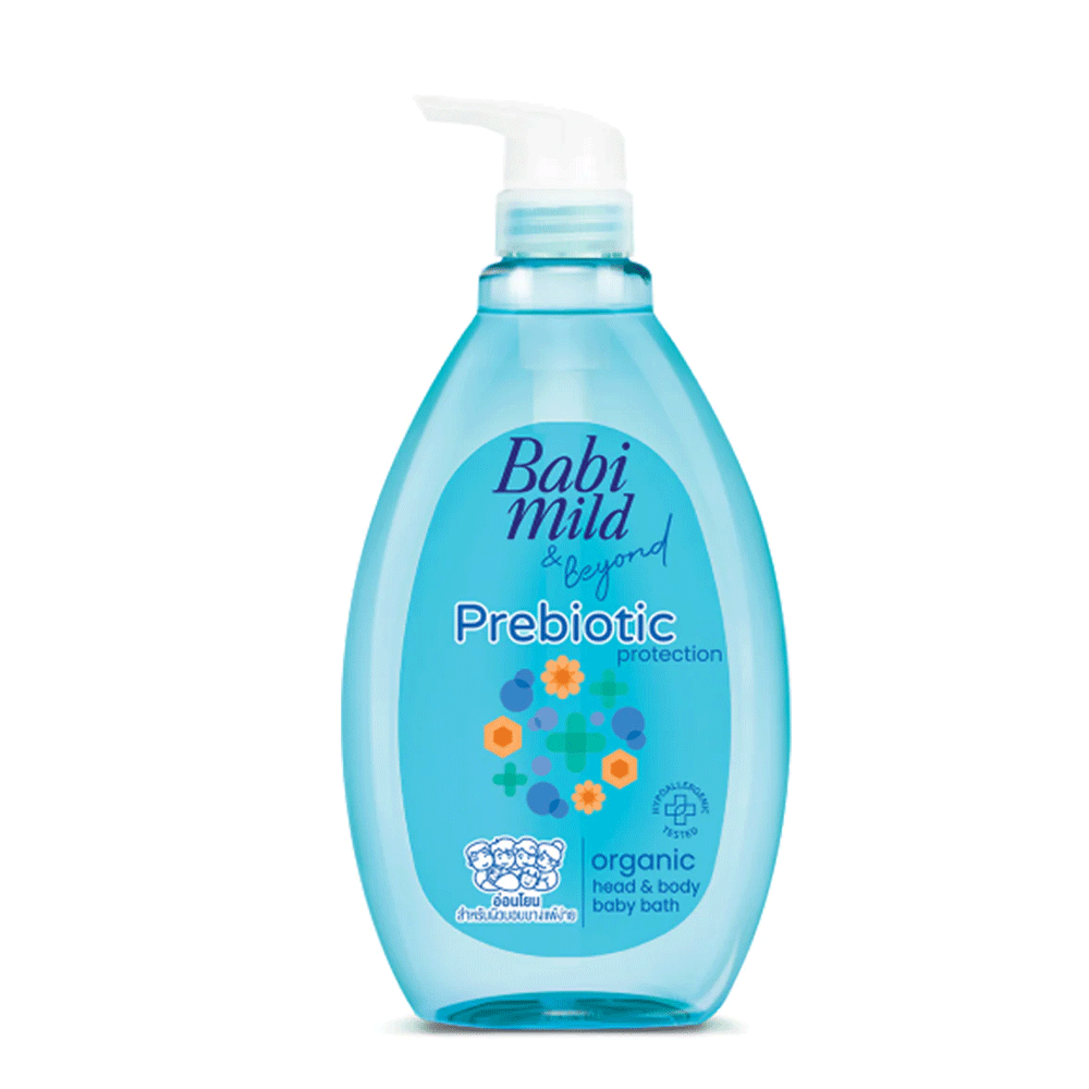 Babi Mild Prebiotic Protection Organic Head & Body Baby Bath 800ml