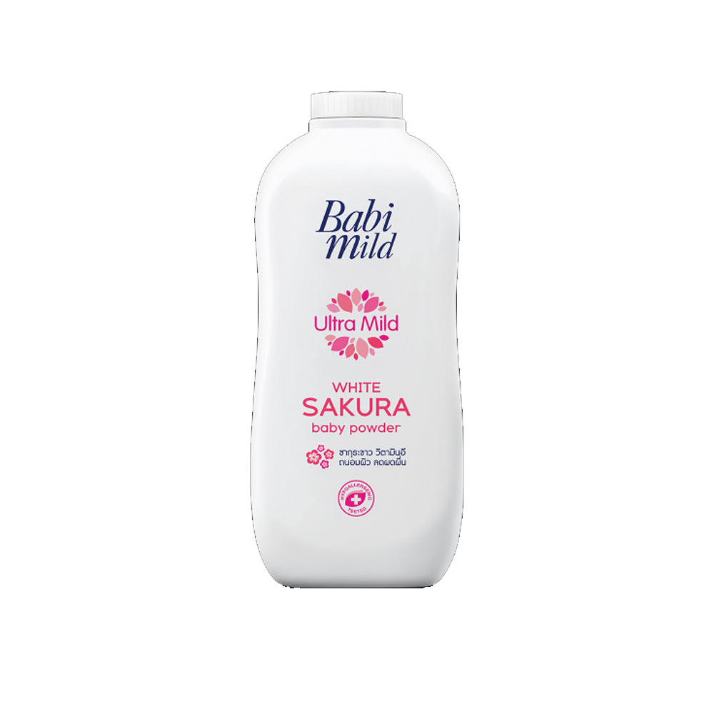 Babi Mild Ultra Mild White Sakura Baby Powder 350g - Snapcart.pk