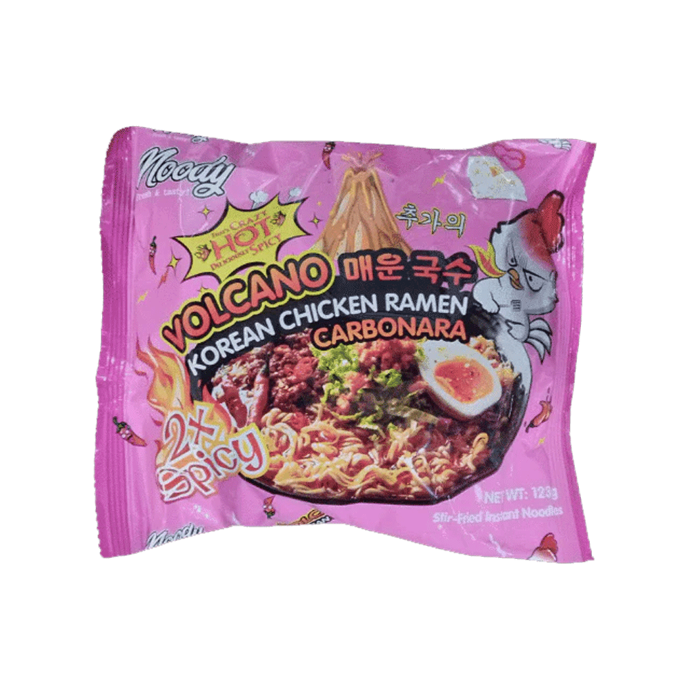 Noody Volcano Korean Chicken Ramen Carbonara Noodle 2xspicy 123g