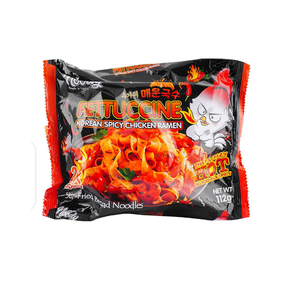 Noody Black Fettuccine Korean Spicy Chicken 2x Noodles 112g