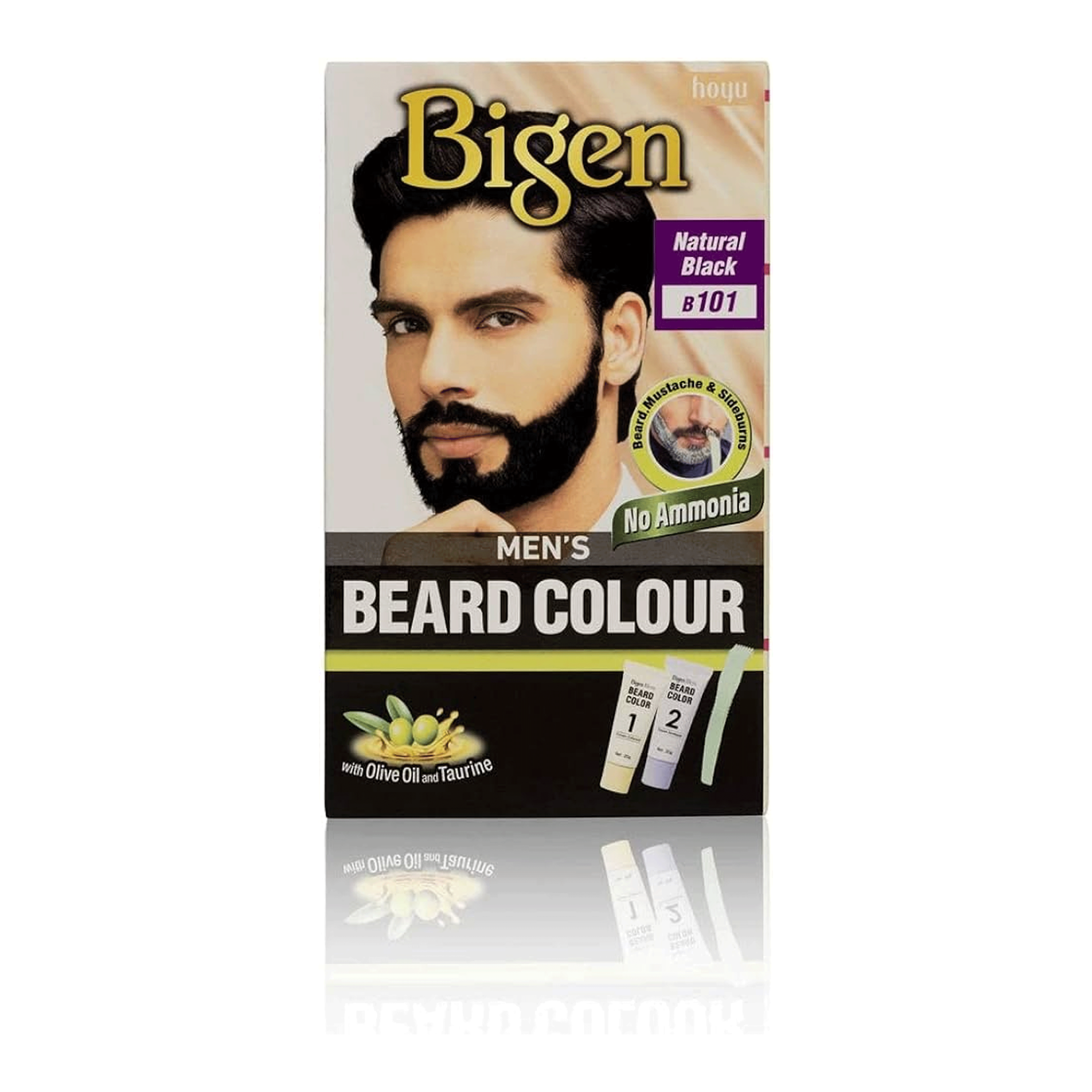 Bigen Mens Beard Colour 101 Natural Black - Snapcart.pk