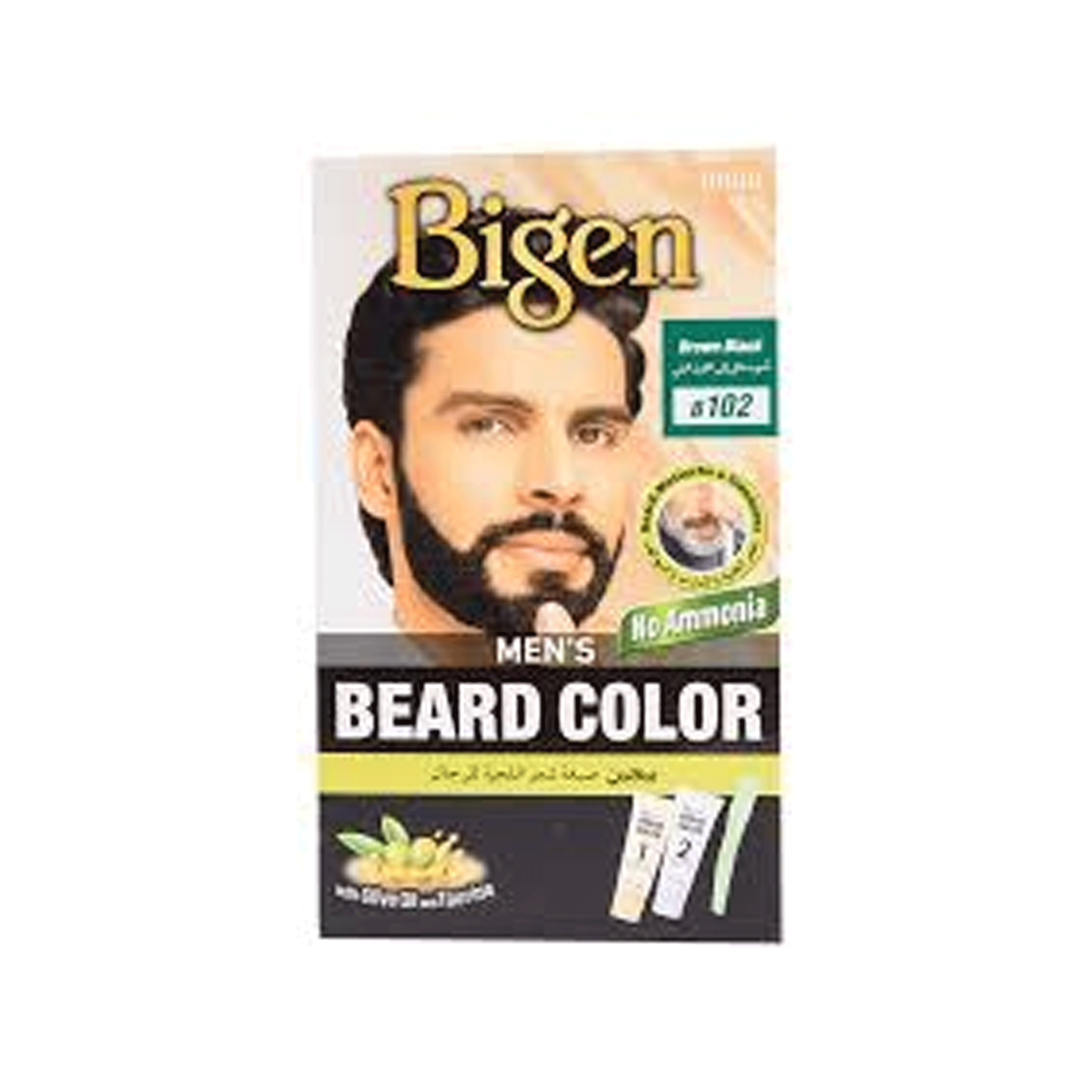 Bigen Mens Beard Color Brown Black Hair Color B-102