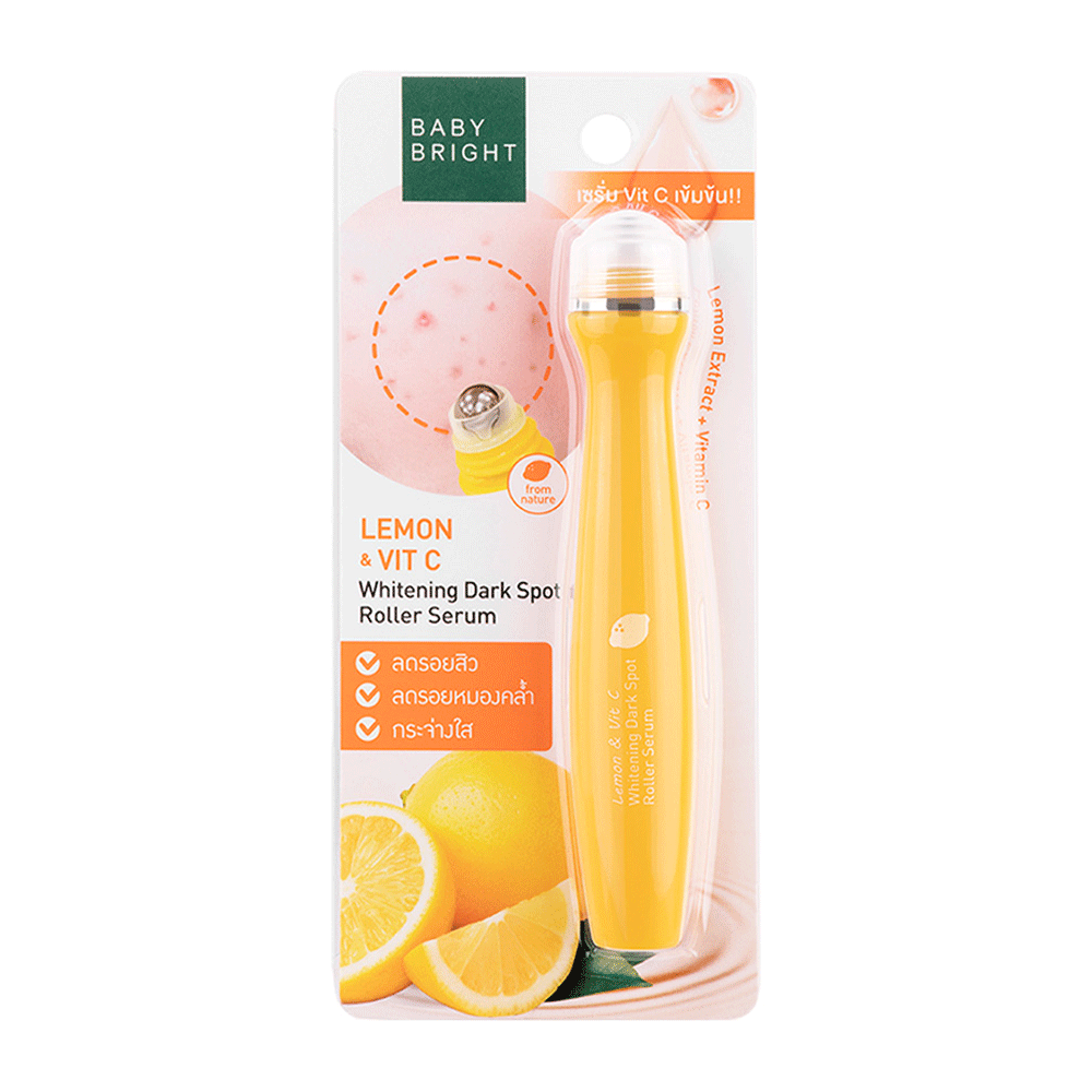 Baby Bright Lemon & Vit C Whitening Dark Spot Roller Serum 15ml