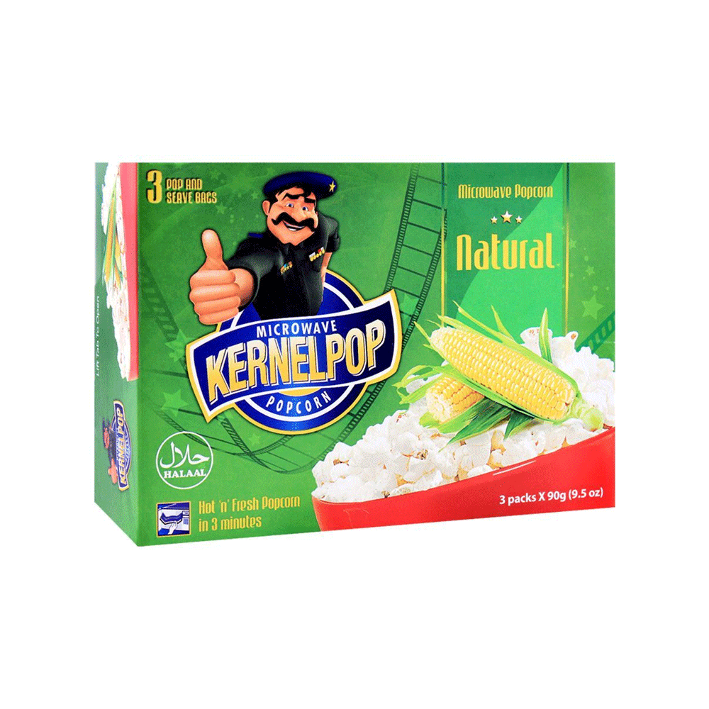 Kernel Pop Popcorn Natural 3x90g - Snapcart.pk