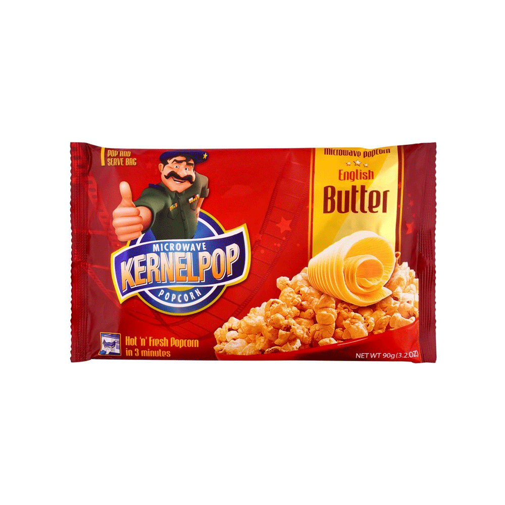 Kernel Pop English Butter Microwave Popcorn 90g - Snapcart.pk