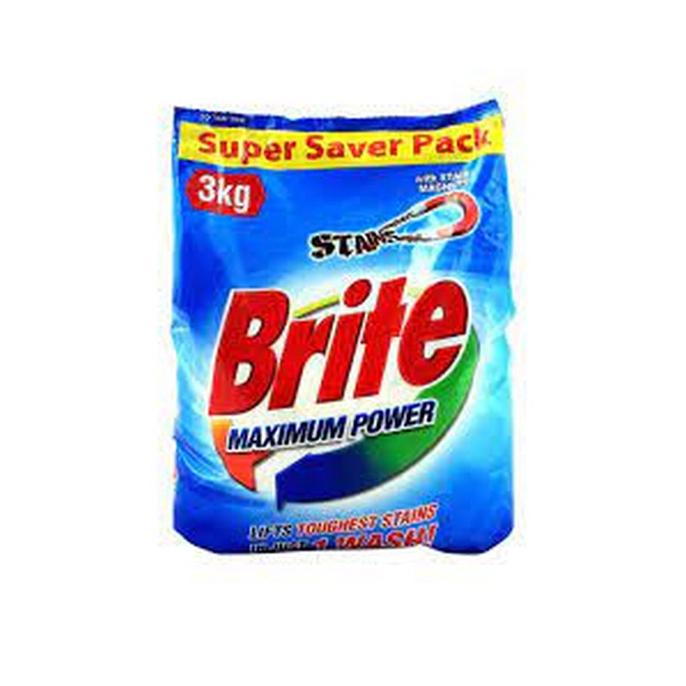 Brite Washing Powder Maximum Power 3 Kg - Snapcart.pk
