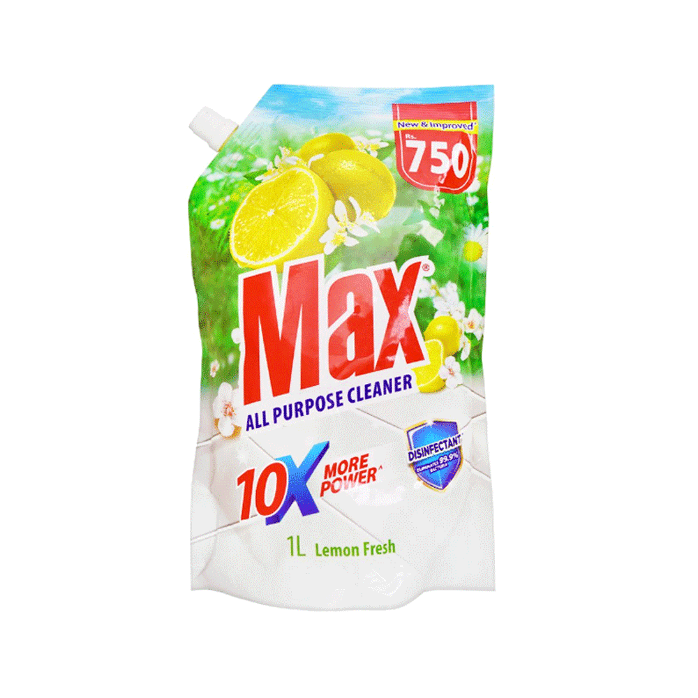 Max All Purpose Cleaner Lemon Fresh 1ltr Pouch