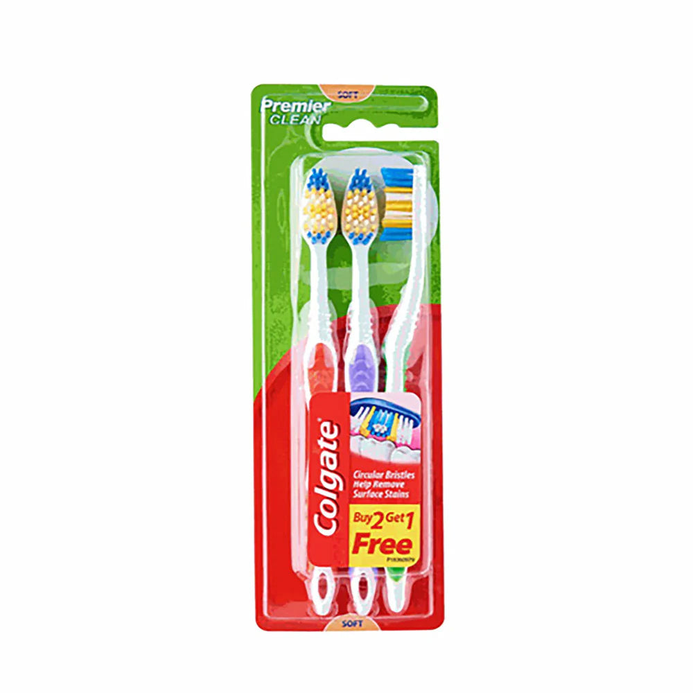 Colgate Premier Clean Soft Toothbrush 3s Colgate