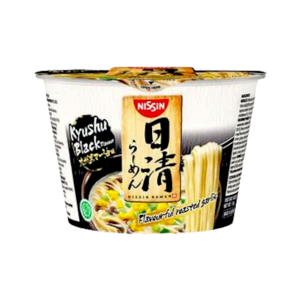 Nissin Kyushu Black Roasted Garlic Flavour Noodle 110g - Snapcart.pk