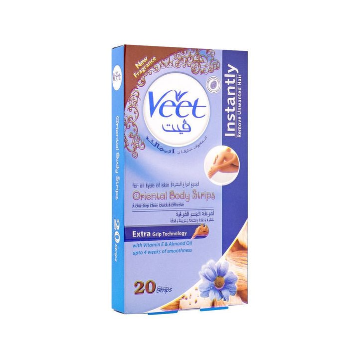 Veet Original Body Strips Vitamin E & Almond 20s - Snapcart.pk
