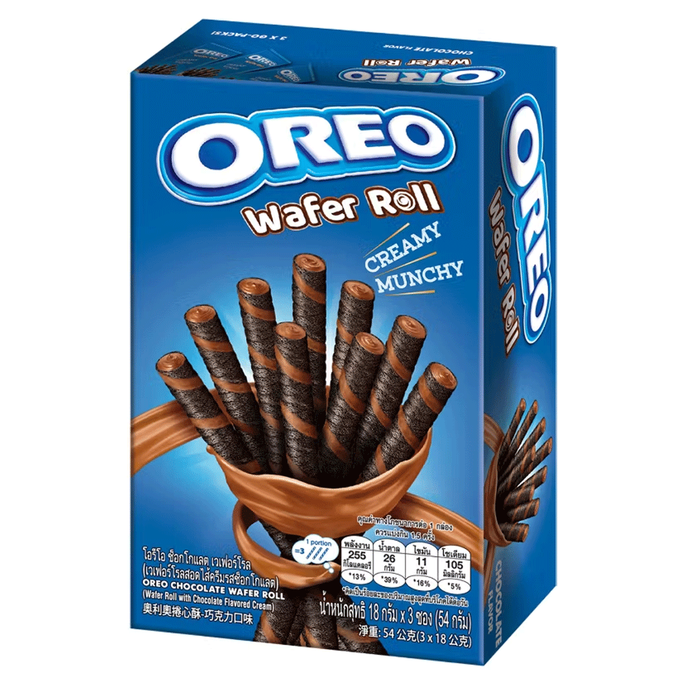 Oreo Chocolate Wafer Roll Creamy Munchy 54g