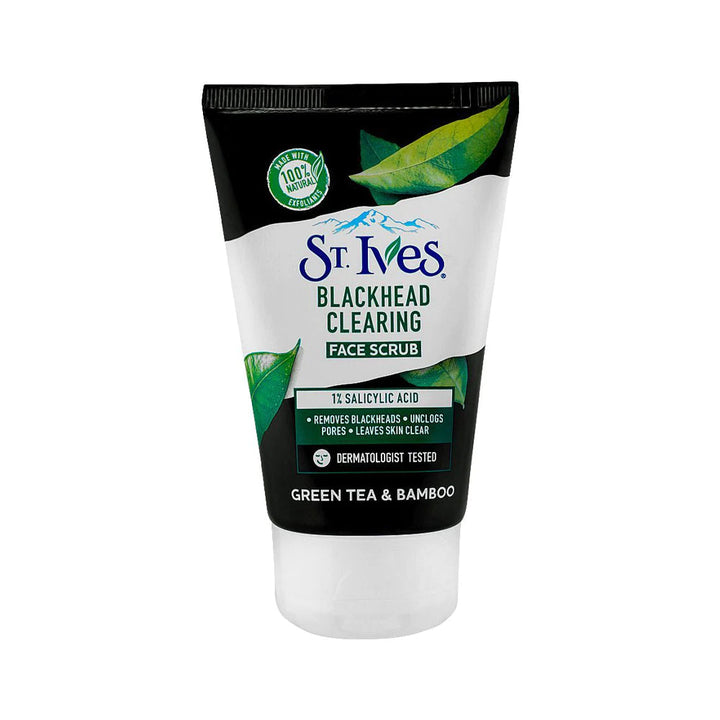 St. Ives Blackhead Clearing Face Scrub Green Tea & Bamboo 100g - Snapcart.pk