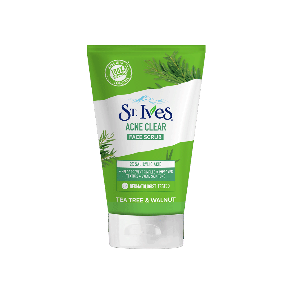 St. Ives Acne Clear Face Scrub Tea Tree & Walnut 100g - Snapcart.pk