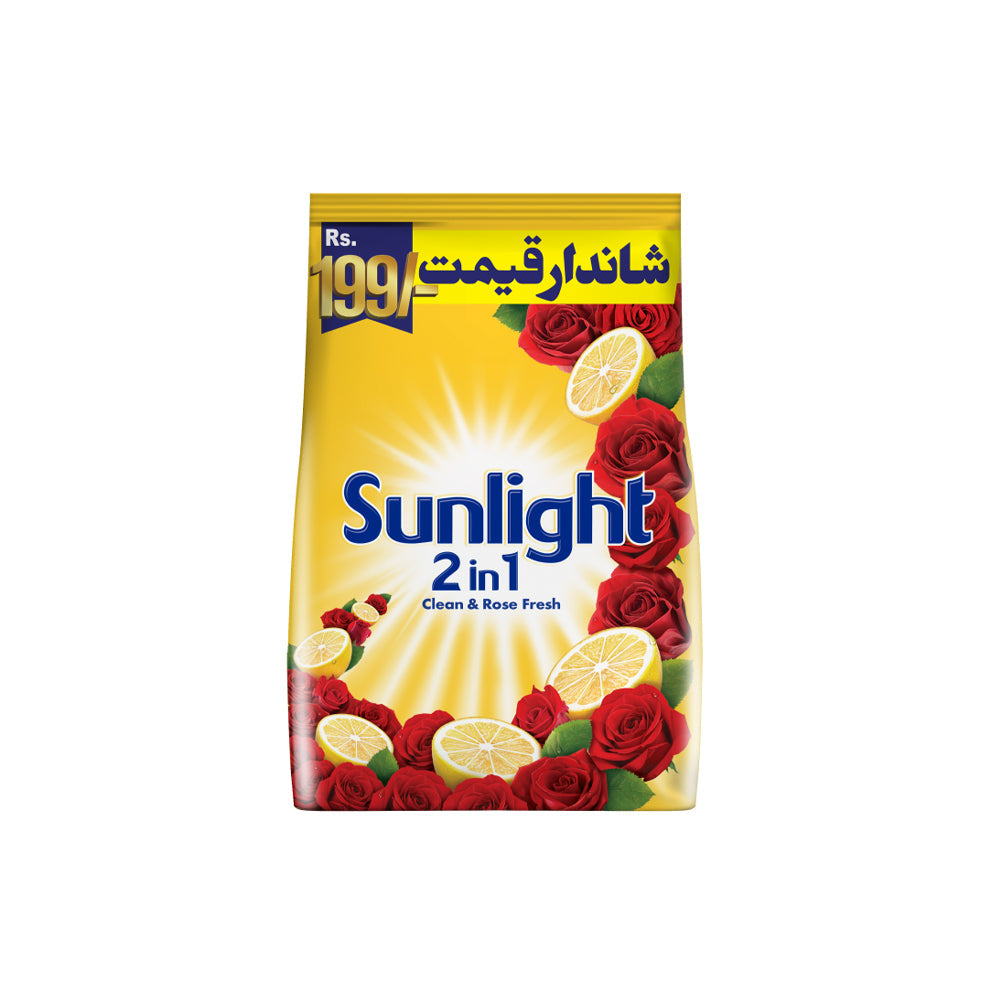 Sunlight 2in1 Clean & Rose Fresh Powder 700g - Snapcart.pk