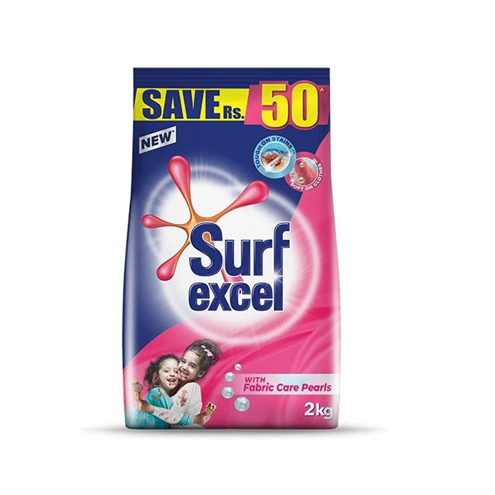 Surf Excel With Fabric Care Pearls Washing Powder 2kg - Snapcart.pk