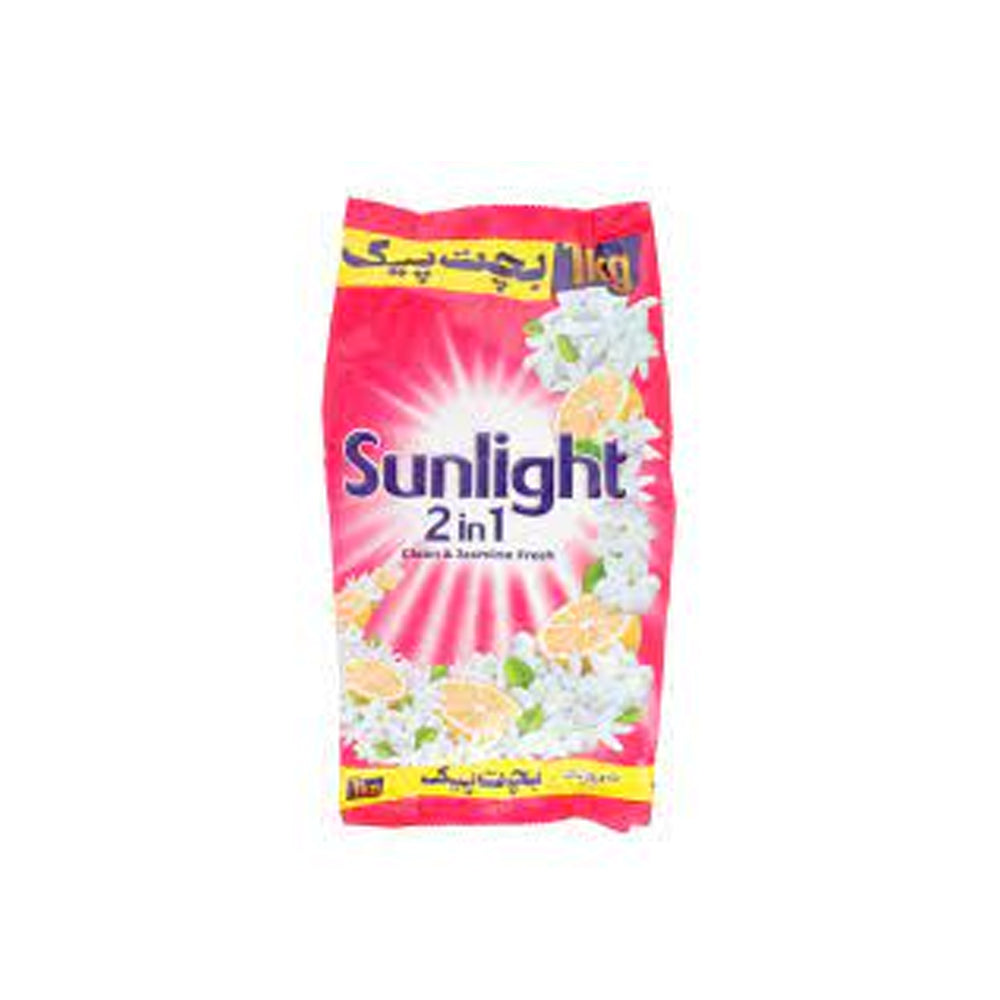 Sunlight 2in1 Clean & Jasmine Fresh Powder 1kg - Snapcart.pk