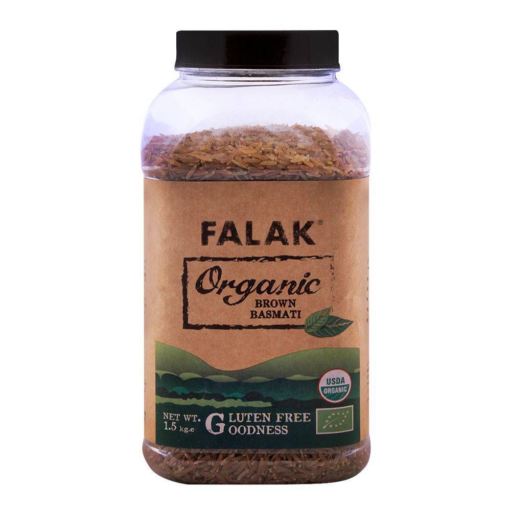 Falak Rice Organic Brown Basmsti 1.5kg - Snapcart.pk