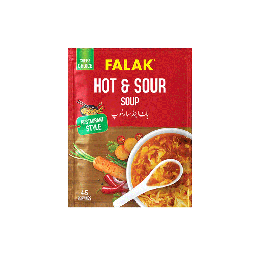Falak Hot & Sour Soup 50g - Snapcart.pk