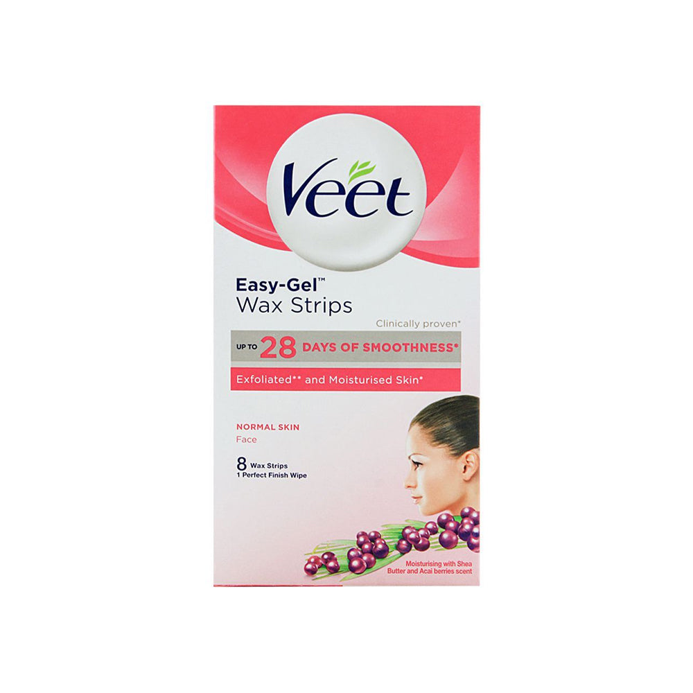 Veet Face Wax Strips Normal Skin 8s - Snapcart.pk