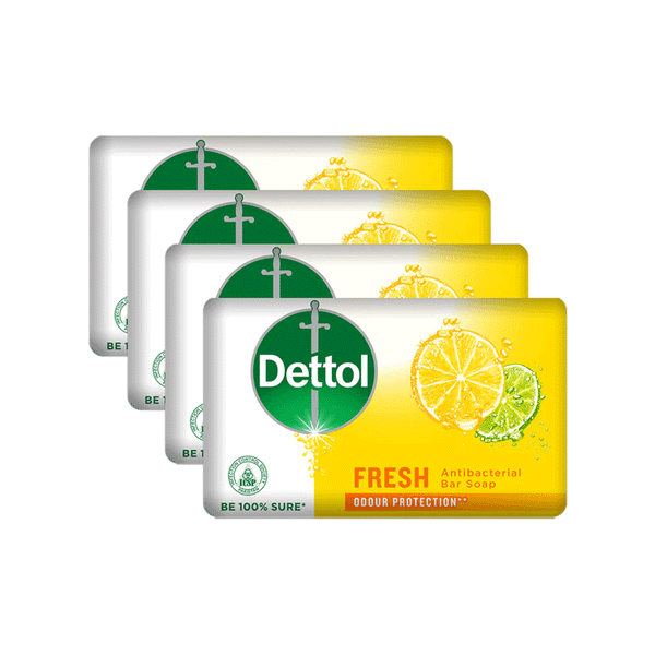 Dettol Fresh Antibacterial Bar Soap 110g 4 Pack