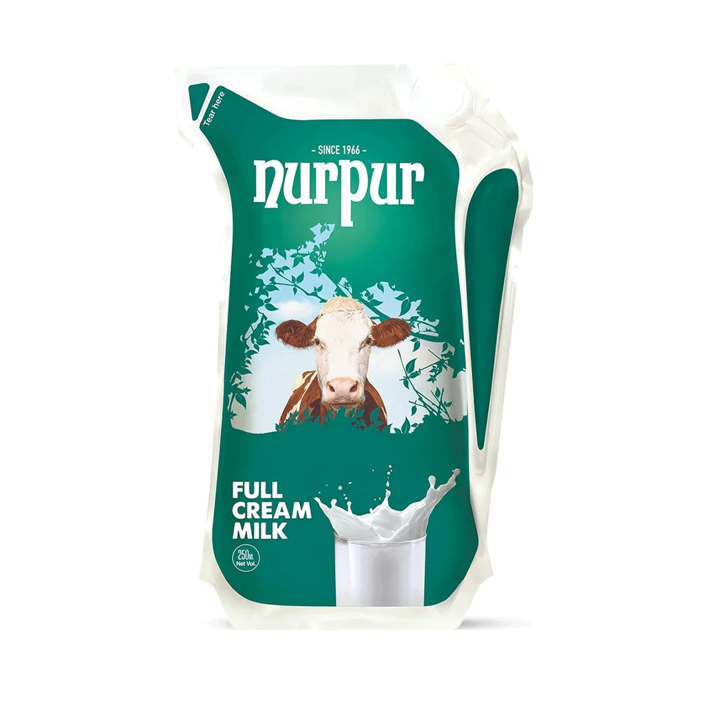 Nurpur Full Cream Milk Pouch 250ml