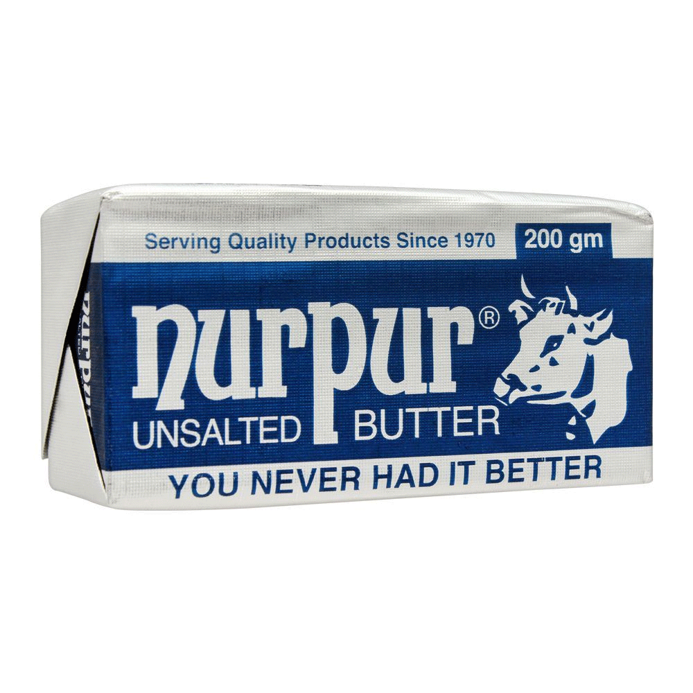 Nurpur Butter Unsalted 200gm - Snapcart.pk