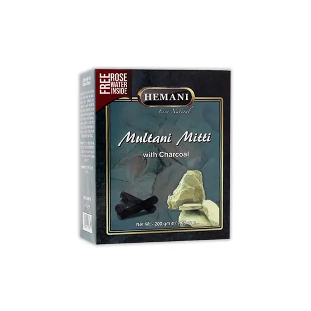 Hemani Multani Mitti With Charcoal 200g - Snapcart.pk