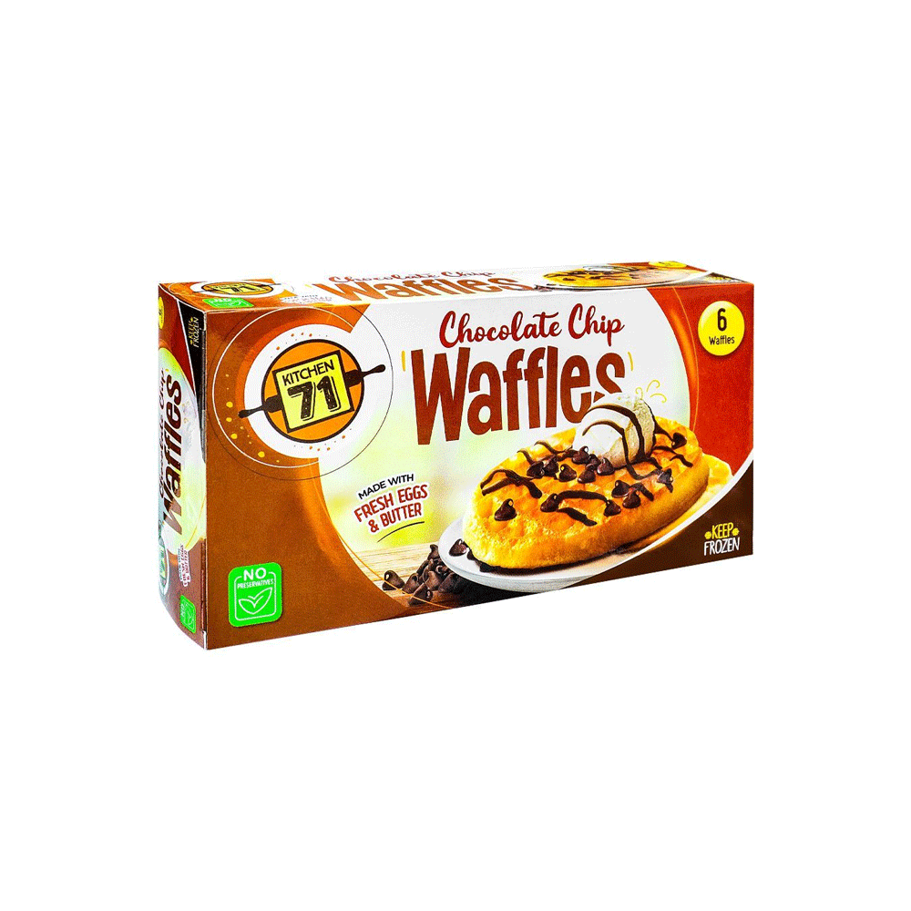 Kitchen 71 Chocolate Chip Waffles 6s - Snapcart.pk