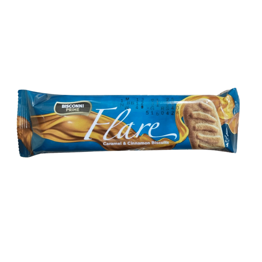 Bisconni Prime Flare Caramel & Cinnamon Biscuits 40g