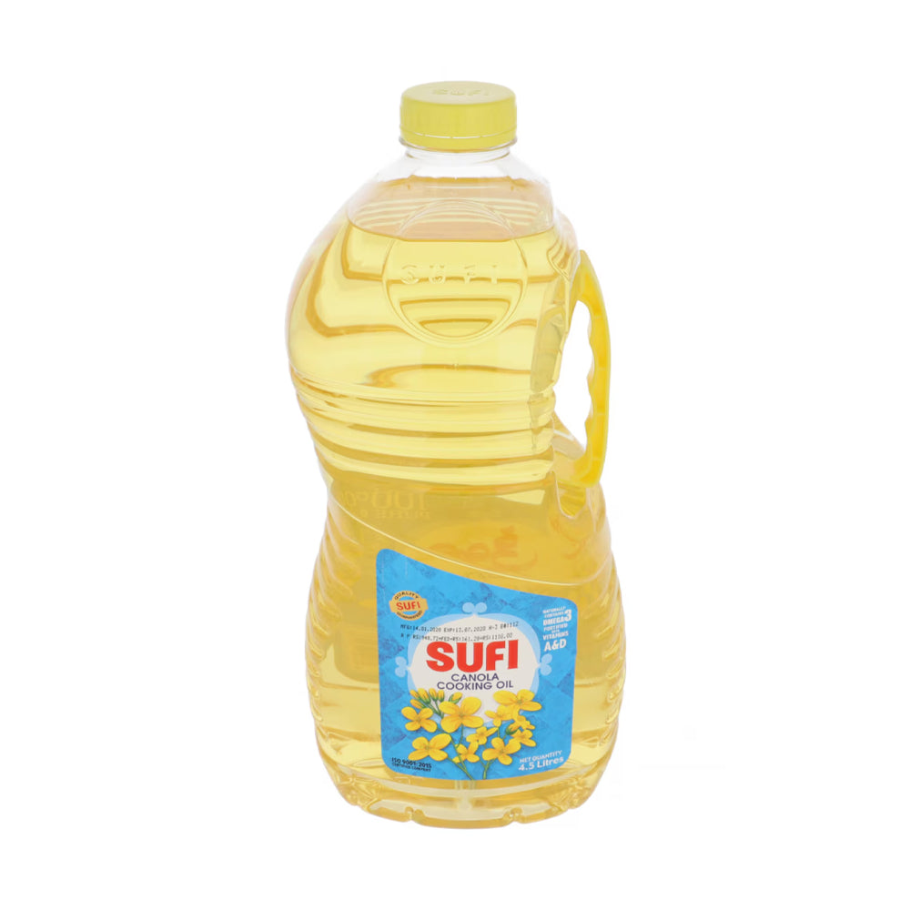 Sufi Canola Cooking Oil 4.5liters Bottle - Snapcart.pk