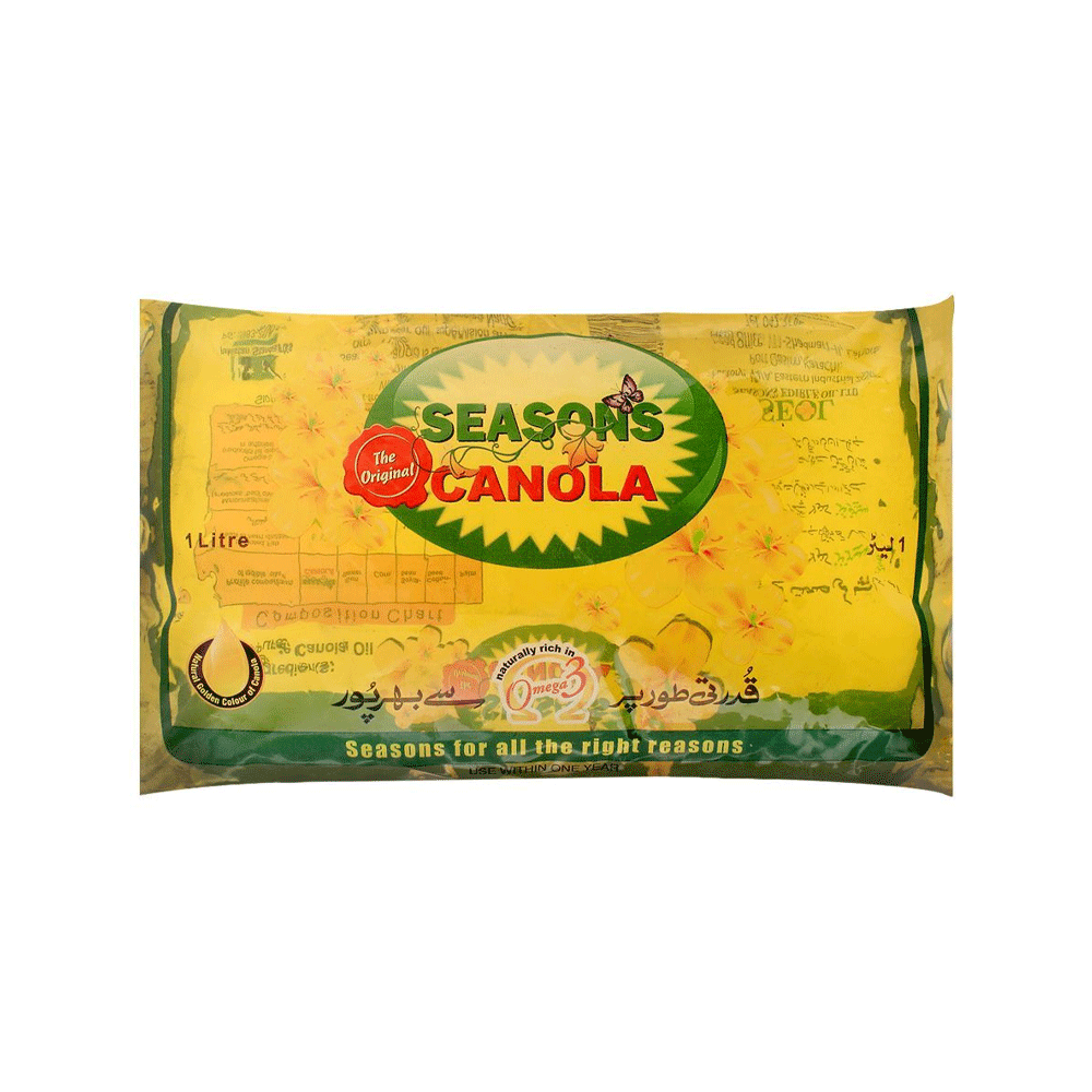 Season Canola Oil 1ltr Pouch - Snapcart.pk