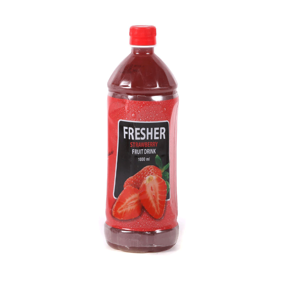 Fresher Strawberry Fuit Drink 1000ml Bottle - Snapcart.pk