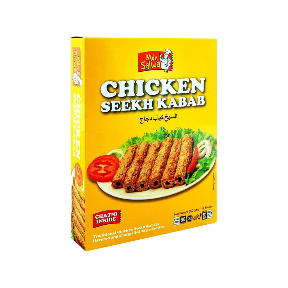 Mon Salwa Chicken Seekh Kabab 12s 360g - Snapcart.pk
