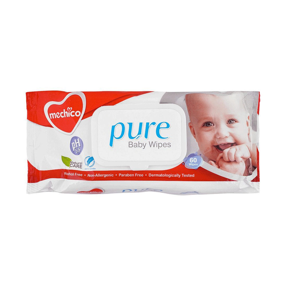 Mechico Pure Baby Wipes 60s - Snapcart.pk
